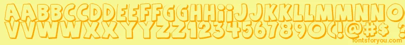 Agent Font – Orange Fonts on Yellow Background