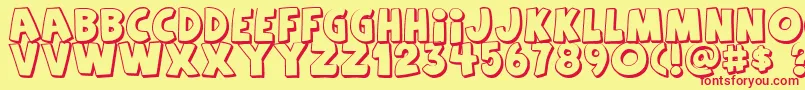 Agent Font – Red Fonts on Yellow Background