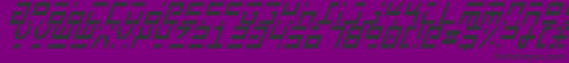 RocketTypeCondItalic Font – Black Fonts on Purple Background