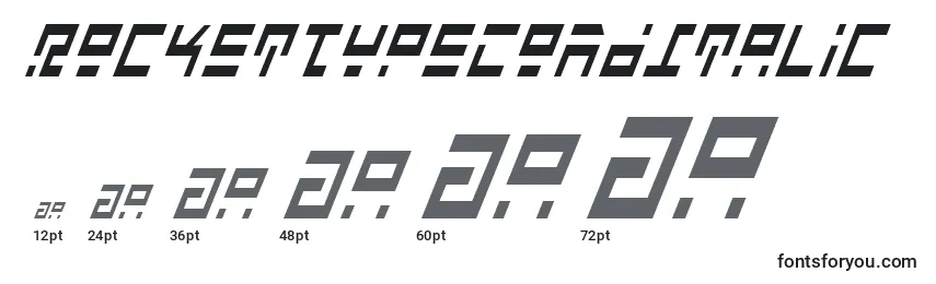 Größen der Schriftart RocketTypeCondItalic