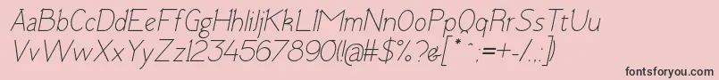 TomskItalic Font – Black Fonts on Pink Background