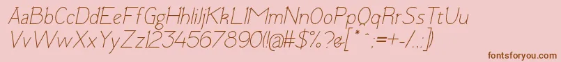 TomskItalic Font – Brown Fonts on Pink Background