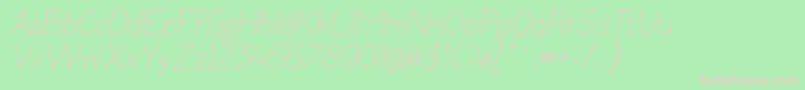 TomskItalic Font – Pink Fonts on Green Background