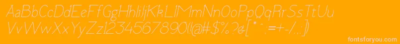 TomskItalic Font – Pink Fonts on Orange Background