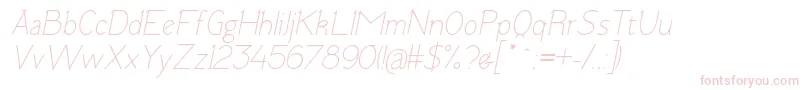 TomskItalic Font – Pink Fonts on White Background