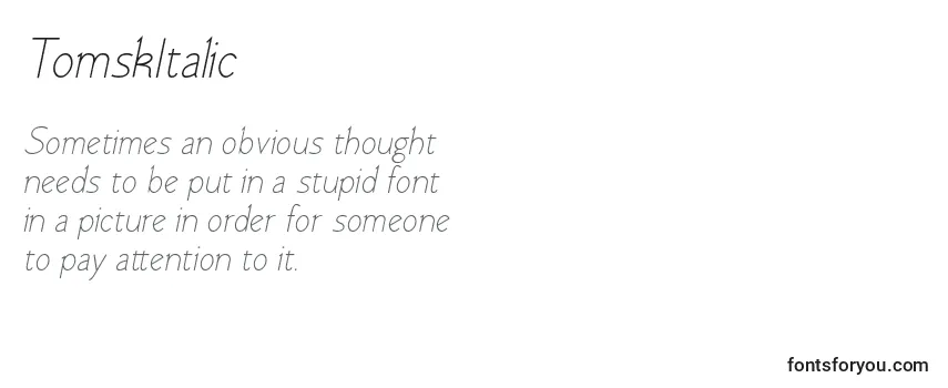Review of the TomskItalic Font