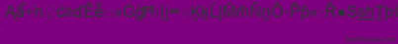 フォントArialSpecialG2 – 紫の背景に黒い文字