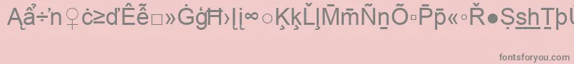 ArialSpecialG2-Schriftart – Graue Schriften auf rosa Hintergrund