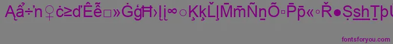 Шрифт ArialSpecialG2 – фиолетовые шрифты на сером фоне