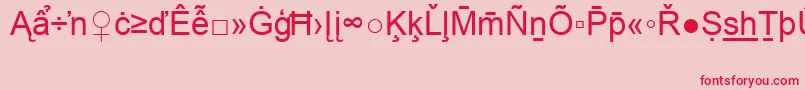 Шрифт ArialSpecialG2 – красные шрифты на розовом фоне