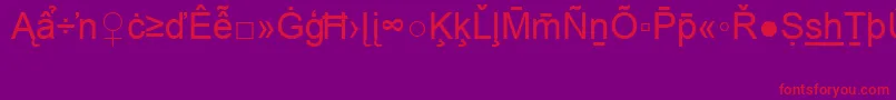 ArialSpecialG2 Font – Red Fonts on Purple Background