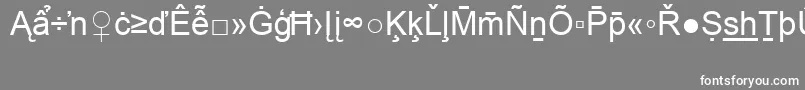 ArialSpecialG2-fontti – valkoiset fontit harmaalla taustalla