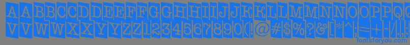 AOldtypernrcmdn Font – Blue Fonts on Gray Background