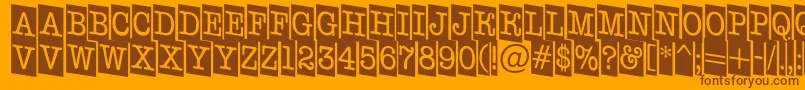 AOldtypernrcmdn Font – Brown Fonts on Orange Background