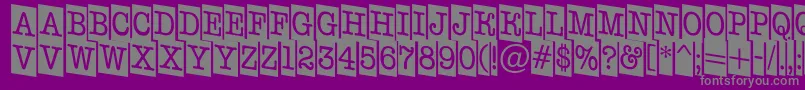 AOldtypernrcmdn Font – Gray Fonts on Purple Background