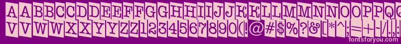 AOldtypernrcmdn Font – Pink Fonts on Purple Background