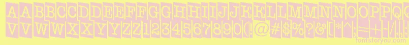 AOldtypernrcmdn Font – Pink Fonts on Yellow Background