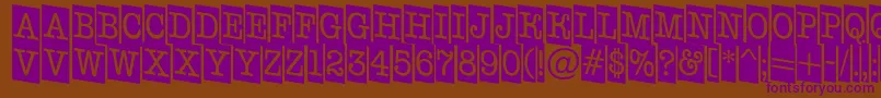 AOldtypernrcmdn Font – Purple Fonts on Brown Background