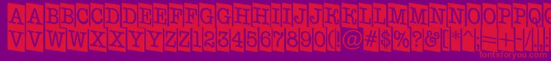 AOldtypernrcmdn Font – Red Fonts on Purple Background