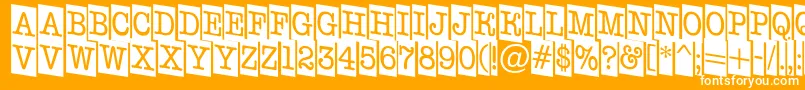 AOldtypernrcmdn Font – White Fonts on Orange Background