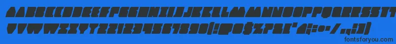 Contourofdutyital Font – Black Fonts on Blue Background