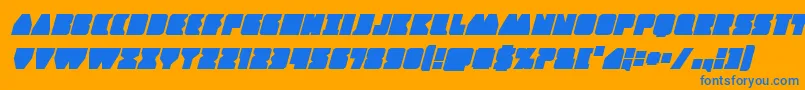 Contourofdutyital Font – Blue Fonts on Orange Background