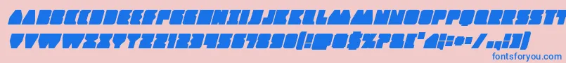 Contourofdutyital Font – Blue Fonts on Pink Background
