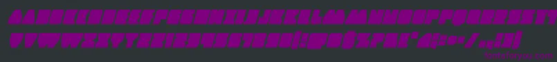Contourofdutyital Font – Purple Fonts on Black Background