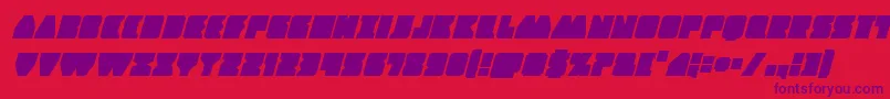Contourofdutyital Font – Purple Fonts on Red Background