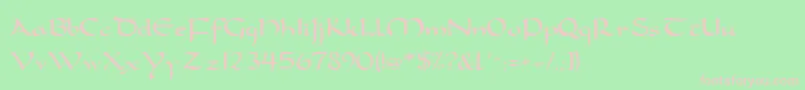 FeatherquillMedium Font – Pink Fonts on Green Background