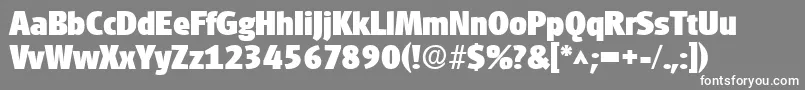 GlasgowlhBoldDb Font – White Fonts on Gray Background