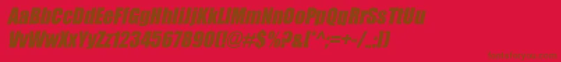 Шрифт BillboardItalic – коричневые шрифты на красном фоне