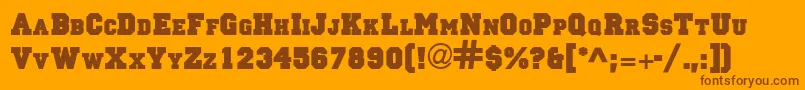 Шрифт PrincetownSolidNormal – коричневые шрифты на оранжевом фоне