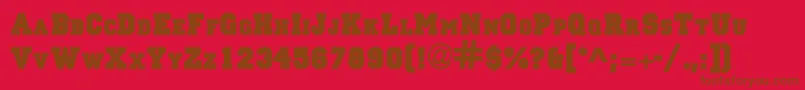 PrincetownSolidNormal Font – Brown Fonts on Red Background