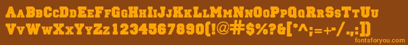 PrincetownSolidNormal Font – Orange Fonts on Brown Background
