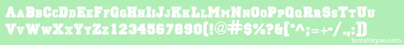 フォントPrincetownSolidNormal – 緑の背景に白い文字