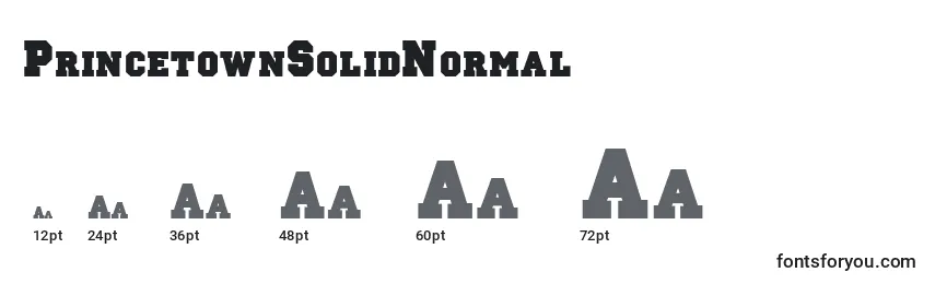 PrincetownSolidNormal Font Sizes