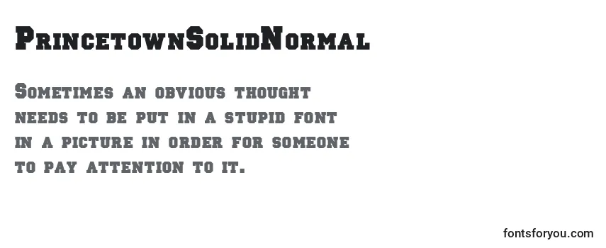 PrincetownSolidNormal Font