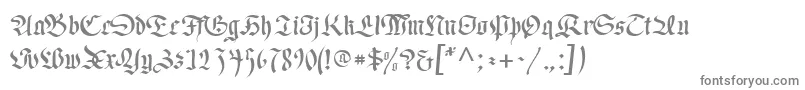 フォントRegentUnz – 白い背景に灰色の文字