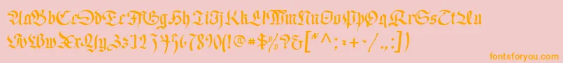 RegentUnz Font – Orange Fonts on Pink Background