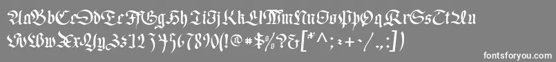 フォントRegentUnz – 灰色の背景に白い文字