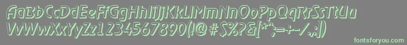 OnstageshadowItalic Font – Green Fonts on Gray Background