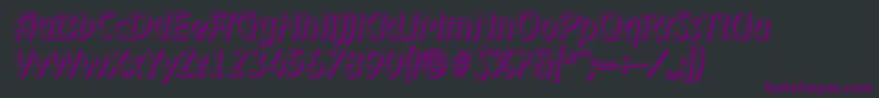 OnstageshadowItalic Font – Purple Fonts on Black Background