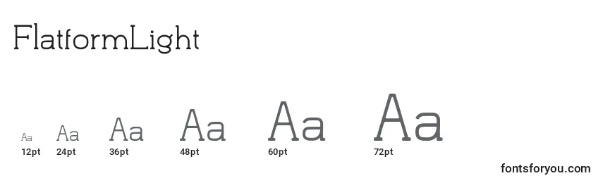 FlatformLight Font Sizes