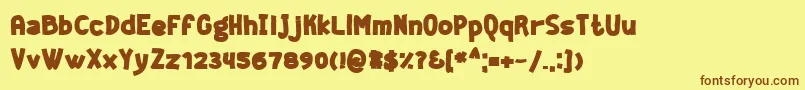 GeekerBlack Font – Brown Fonts on Yellow Background