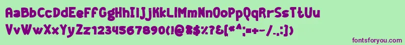 GeekerBlack Font – Purple Fonts on Green Background