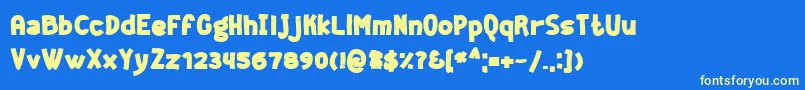 GeekerBlack Font – Yellow Fonts on Blue Background