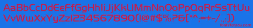 Шрифт Handelgotdlig – красные шрифты на синем фоне