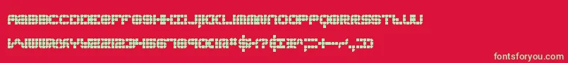 フォントKonectorBrk – 赤い背景に緑の文字