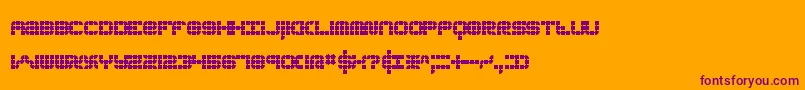 KonectorBrk Font – Purple Fonts on Orange Background